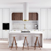 Cooker hood GLOBALO Heweno Isola 39.2 WH/Light Gold Mat Ring