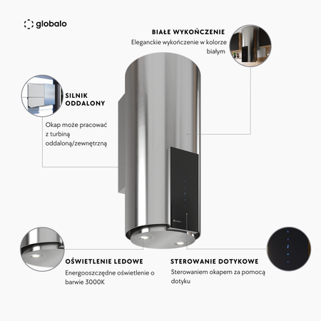 Dunstabzugshaube GLOBALO Roxano 39.1 Inox