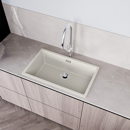 GLOBALO granite kitchen sink Aurilio 80.1 Cashmere Clean Tech