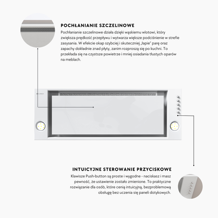 Cooker hood GLOBALO Desolero 90.2 White