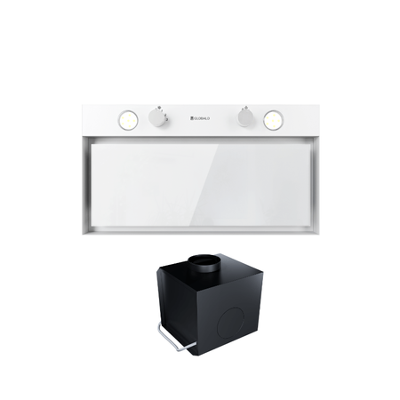Cooker hood GLOBALO Fluxime 60.1 White + Turbine TW 2.1