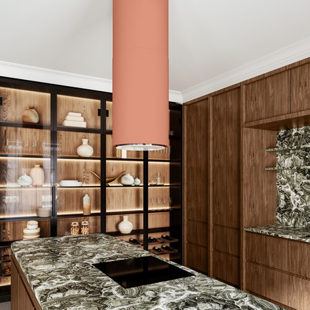 Cooker hood GLOBALO Miraya Isola 39.1 Brick