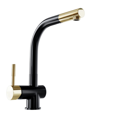 Set GLOBALO Lobio Black/Light Gold Ring 1.1 Armatur + Intio Black 1.1 Spender