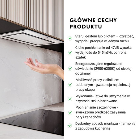 Okap kuchenny GLOBALO Lumotion 60.1 White