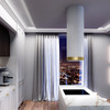 Cooker hood GLOBALO Heweno Isola 39.2 WH/Light Gold Mat Ring