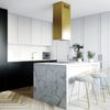 Dunstabzugshaube GLOBALO Toredo Isola 40.5 Light Gold