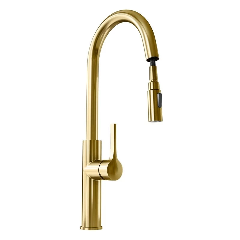 Küchenarmatur mit ausziehbarem Auslauf GLOBALO Divio Gold Mat
