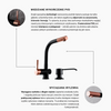 Set GLOBALO Lobio Black/Copper Ring 1.1 Faucet + Intio Black 1.1 Dispenser