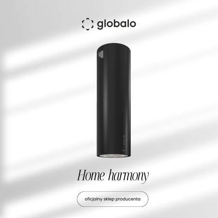 GLOBALO Cylindro Isola 39.7 Black Dunstabzugshaube