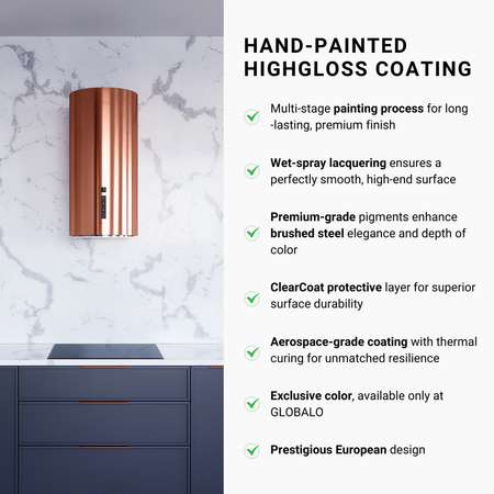 Cooker hood GLOBALO Heweno 39.3 Copper