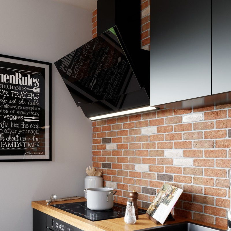 Wizualizacja Okap kuchenny GLOBALO Zenesor 90.2 Black