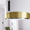 Cooker hood GLOBALO Heweno Isola 39.2 WH/Light Gold Mat Ring