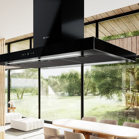 Cooker hood GLOBALO Lonatio Isola 90.2 Black