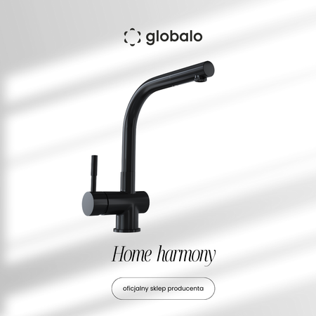 Küchenarmatur mit ausziehbarem Auslauf GLOBALO Lobio Anthracite 1.1