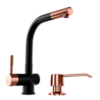 GLOBALO Lobio Black/Copper Ring 1.1 Küchenarmatur