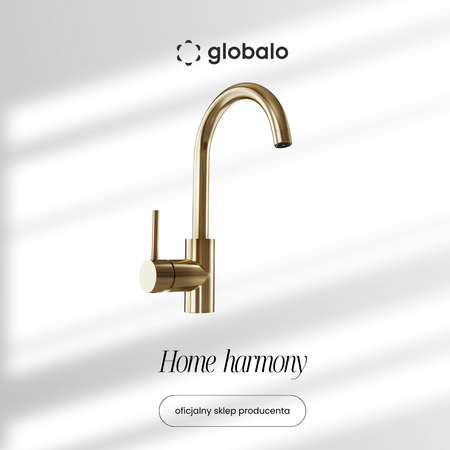 Kitchen faucet GLOBALO Zentio Light Gold Mat 1.1