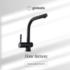 Kitchen faucet with pull-out spout GLOBALO Lobio Anthracite 1.1