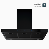 Okap kuchenny GLOBALO VERTA 90.3 H2H BLACK